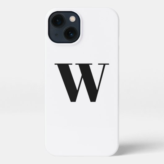 Minimalistischer Monogramm Anfangsbuchstaben schwa iPhone Hülle (Rückseite)