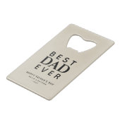 Minimalistischer Monogramm bester Vater je Flasche Geldbeutel Flaschenöffner (Vorderseite Schrägansicht)