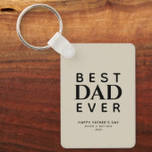 Minimalistischer Monogramm bester Vater je Schlüsselanhänger (Vorderseite)