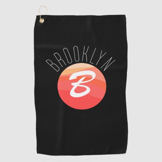 Minimalistischer monogramm Buchstabe B Golfhandtuch (Vorderseite)