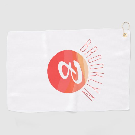 Minimalistischer monogramm Buchstabe B Golfhandtuch (Horizontal)