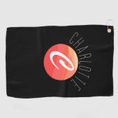 Minimalistischer monogramm Buchstabe C Golfhandtuch (Horizontal)