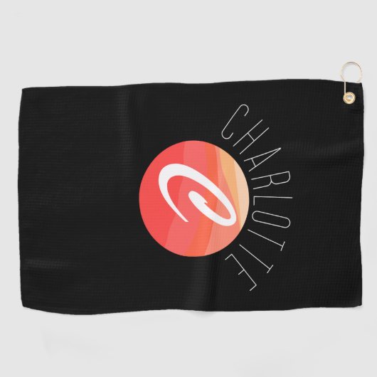 Minimalistischer monogramm Buchstabe C Golfhandtuch (Horizontal)