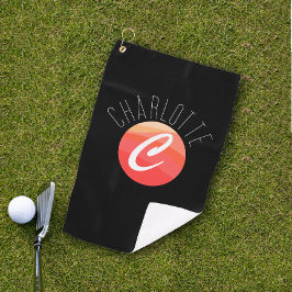 Minimalistischer monogramm Buchstabe C Golfhandtuch