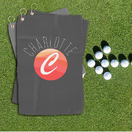 Minimalistischer monogramm Buchstabe C Golfhandtuch