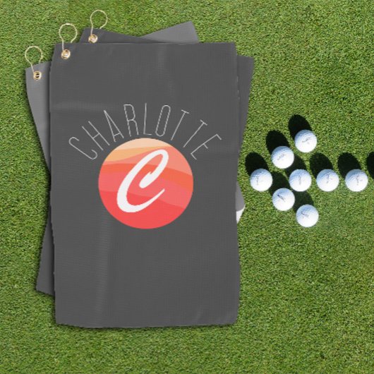 Minimalistischer monogramm Buchstabe C Golfhandtuch