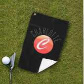 Minimalistischer monogramm Buchstabe C Golfhandtuch