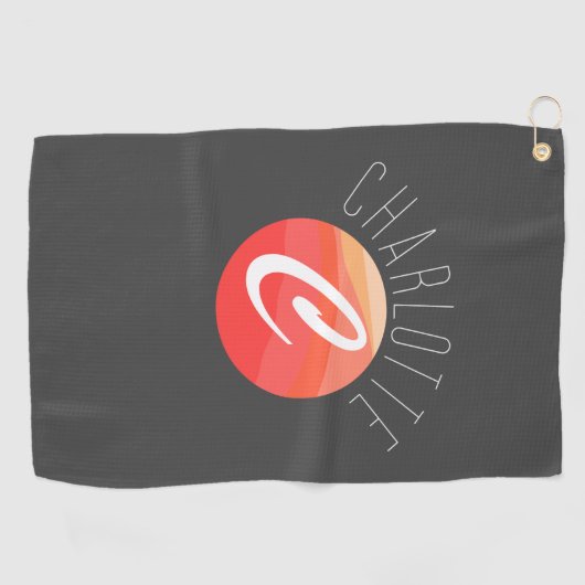 Minimalistischer monogramm Buchstabe C Golfhandtuch (Horizontal)