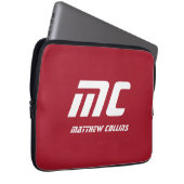 Minimalistischer Monogramm Laptopschutzhülle (Vorne Rechts)