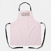 Minimalistischer Monogramm Name Pastell Rosa Schwa Schürze (Vorderseite)