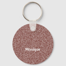 Minimalistischer Monogramm Rose Gold Schlüsselanhä Schlüsselanhänger