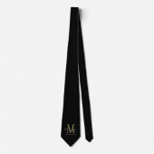 Minimalistischer Monogramm-Schriftname Krawatte (Vorderseite)