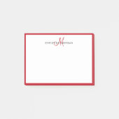 Minimalistischer Monogrammname modern Post-it Klebezettel (Vorderseite)