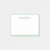 Minimalistischer Monogrammname modern Post-it Klebezettel (Vorderseite)