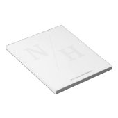 Minimalistischer Monogrammname Notepad Notizblock (angewinkelt)