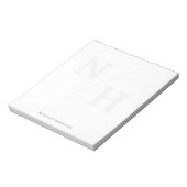 Minimalistischer Monogrammname Notepad Notizblock (Rotiert)