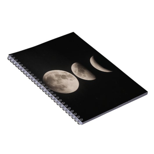 Minimalistischer Moon Phases Night Notebook Notizblock (Rechte Seite)