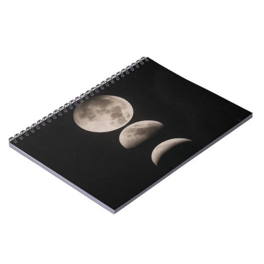 Minimalistischer Moon Phases Night Notebook Notizblock (Linke Seite)