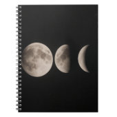 Minimalistischer Moon Phases Night Notebook Notizblock (Vorderseite)