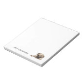 Minimalistischer Mops für den Notenpuffer, bearbei Notizblock (Rotiert)