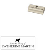 Minimalistischer Mops Hund aus der Bibliothek, Buc Gummistempel (Stempel)
