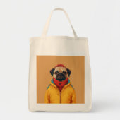 Minimalistischer Mops Tragetasche (Vorne)