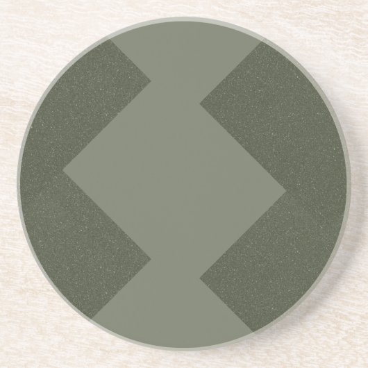 Minimalistischer Moss Green Sandstone Untersetzer (Vorne)