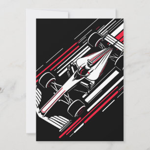 Minimalistischer Motorsport-Formel-Rennwagen-Gesch Feiertagskarte