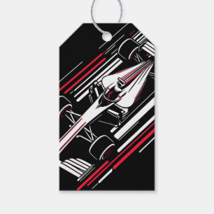 Minimalistischer Motorsport-Formel-Rennwagen-Gesch Geschenkanhänger