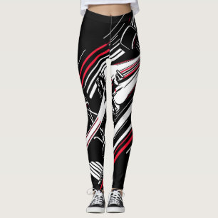 Minimalistischer Motorsport-Formel-Rennwagen-Gesch Leggings