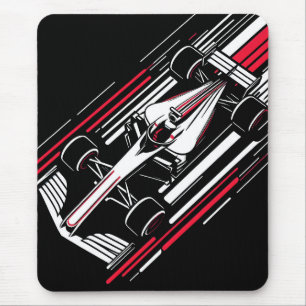 Minimalistischer Motorsport-Formel-Rennwagen-Gesch Mousepad