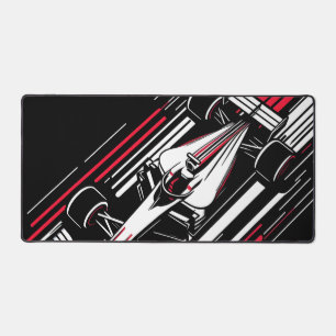 Minimalistischer Motorsport-Formel-Rennwagen-Gesch Schreibtischunterlage