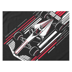 Minimalistischer Motorsport-Formel-Rennwagen-Gesch Tischdecke