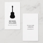 Minimalistischer Musiker-Akustikgitarre Visitenkarte (Vorne/Hinten)