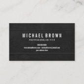 Minimalistischer, mutiger Schwarzfahrer Visitenkarte (Rückseite)