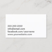 Minimalistischer, mutiger Typograf Visitenkarte (Rückseite)