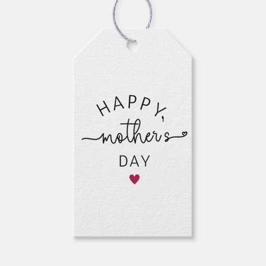 Minimalistischer Muttertag Geschenkanhänger (Vorderseite)