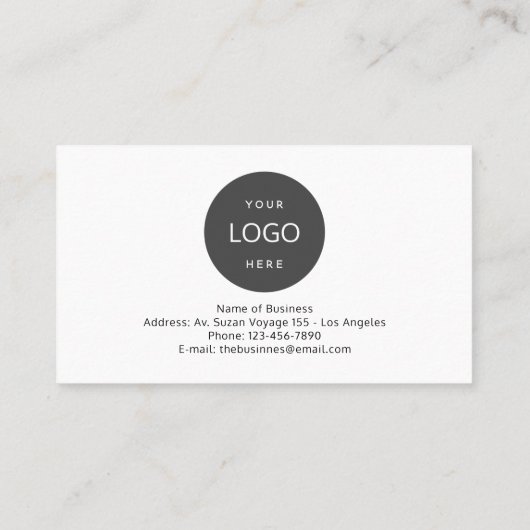 Minimalistischer nächster Termin mit Logokarte (Rückseite)