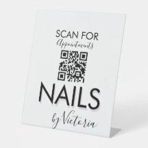 Minimalistischer Nagelstudio Ernennungen QR-Code