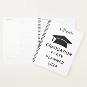Minimalistischer Name 2024 Graduationspartenplaner Planer