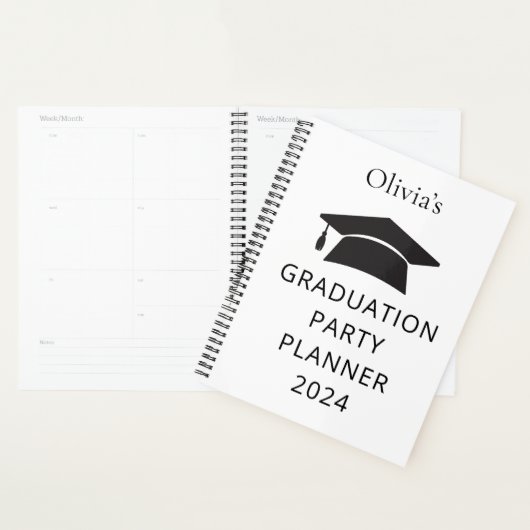 Minimalistischer Name 2024 Graduationspartenplaner Planer (Anzeige)