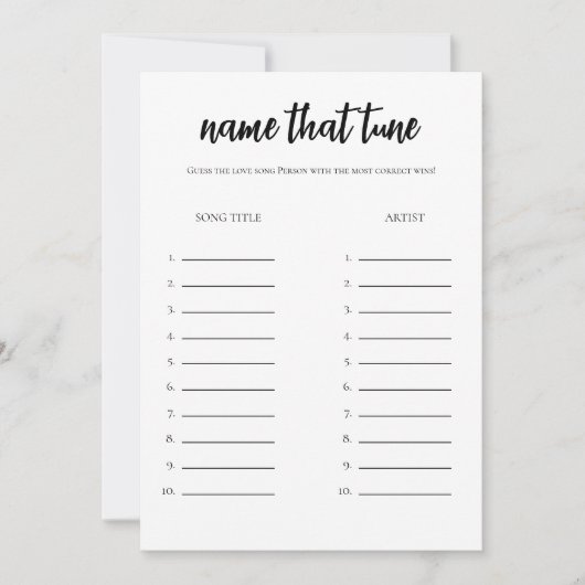 Minimalistischer Name, der die Brautparty-Spielkar Einladung (Vorderseite)