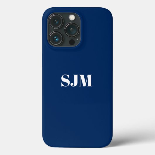 Minimalistischer Name der Monografie blau Case-Mate iPhone Hülle (Rückseite)
