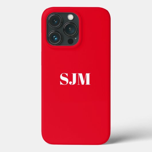 Minimalistischer Name der Monografie rot Case-Mate iPhone Hülle (Rückseite)