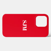 Minimalistischer Name der Monografie rot Case-Mate iPhone Hülle (Rückseite (Horizontal))