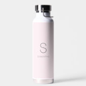 Minimalistischer Name der rosa Monogramm Trinkflasche (Links)