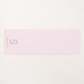 Minimalistischer Name der rosa Monogramm Yogamatte (Vorderseite (Horizontal))