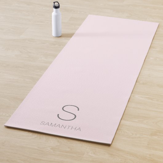Minimalistischer Name der rosa Monogramm Yogamatte (Beispiel)