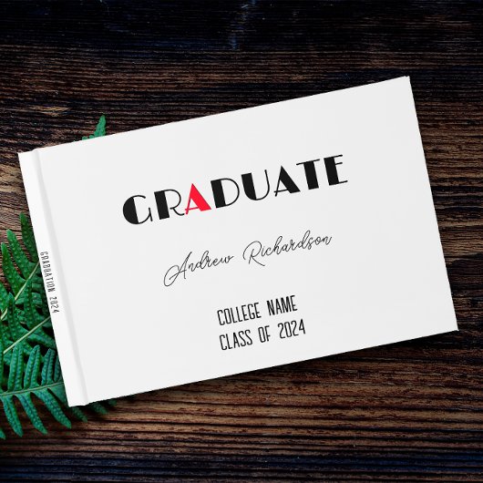 Minimalistischer Name des Abschlusses Gästebuch