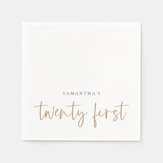 Minimalistischer Name des Drehbuchs 20. Serviette (Vorderseite)